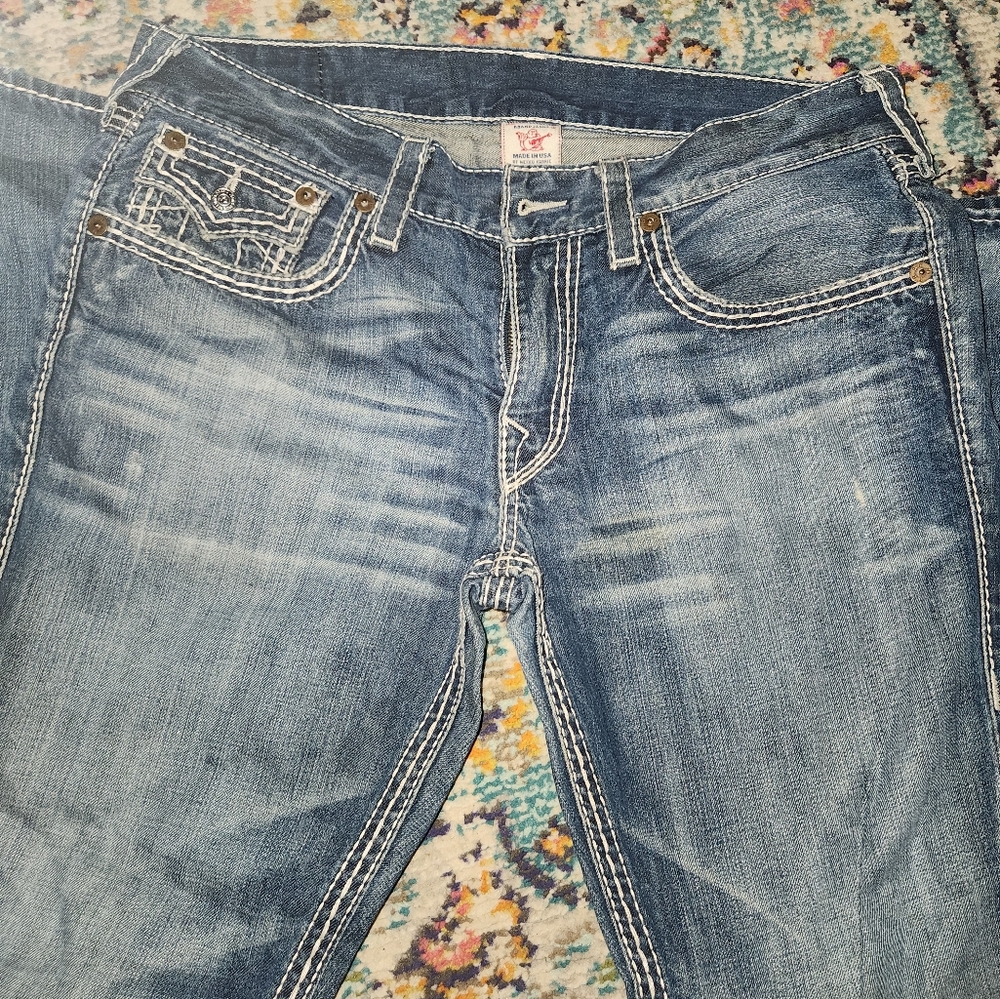 True Religion Mens Denim Jeans Size 34 inseam 32
